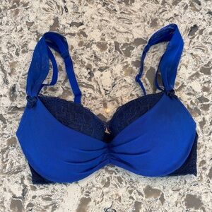 Adore Me Royal Blue Lace Bra